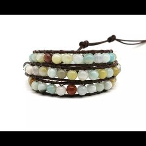 Amazonite triple wrap bracelet